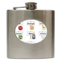 Graphic-smiley-color-diagram Hip Flask (6 Oz)