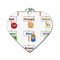 Graphic-smiley-color-diagram Dog Tag Heart (two Sides)