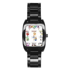 Graphic-smiley-color-diagram Stainless Steel Barrel Watch