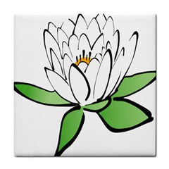 Lotus-flower-water-lily Tile Coaster by Jancukart