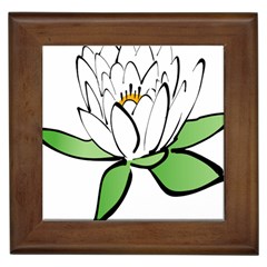 Lotus-flower-water-lily Framed Tile by Jancukart