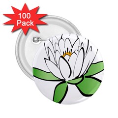 Lotus-flower-water-lily 2 25  Buttons (100 Pack) 