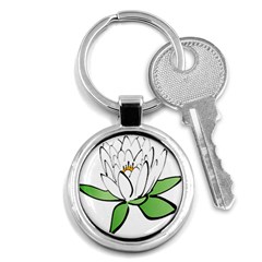 Lotus-flower-water-lily Key Chain (round) by Jancukart