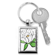 Lotus-flower-water-lily Key Chain (rectangle) by Jancukart