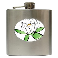 Lotus-flower-water-lily Hip Flask (6 Oz) by Jancukart