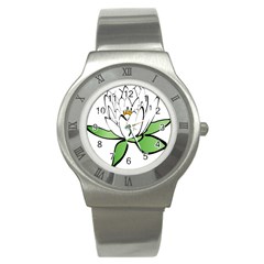 Lotus-flower-water-lily Stainless Steel Watch by Jancukart