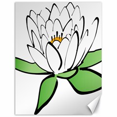 Lotus-flower-water-lily Canvas 18  X 24  by Jancukart