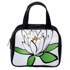 Lotus-flower-water-lily Classic Handbag (one Side) by Jancukart