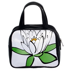 Lotus-flower-water-lily Classic Handbag (two Sides) by Jancukart