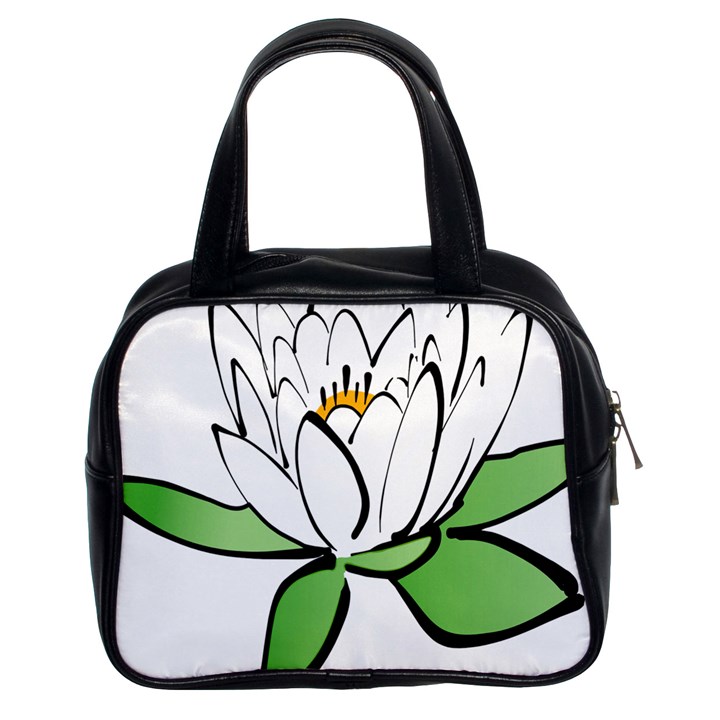 Lotus-flower-water-lily Classic Handbag (Two Sides)