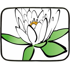 Lotus-flower-water-lily Fleece Blanket (mini) by Jancukart