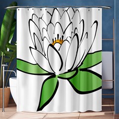 Lotus-flower-water-lily Shower Curtain 60  X 72  (medium)  by Jancukart