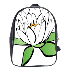 Lotus-flower-water-lily School Bag (xl) by Jancukart