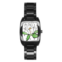 Lotus-flower-water-lily Stainless Steel Barrel Watch