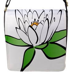 Lotus-flower-water-lily Flap Closure Messenger Bag (s) by Jancukart