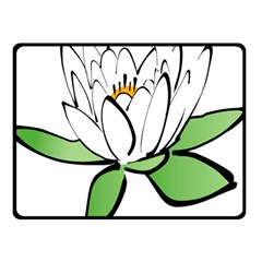 Lotus-flower-water-lily Double Sided Fleece Blanket (small)  by Jancukart