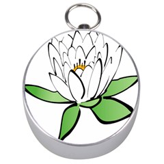 Lotus-flower-water-lily Silver Compasses by Jancukart