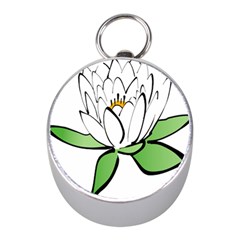 Lotus-flower-water-lily Mini Silver Compasses