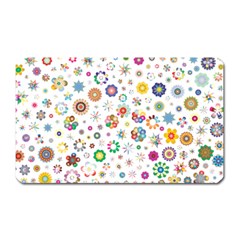 Flower Floral Pattern Magnet (rectangular)