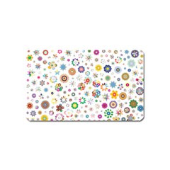 Flower Floral Pattern Magnet (name Card)