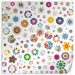 Flower Floral Pattern Canvas 12  X 12 