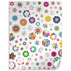 Flower Floral Pattern Canvas 12  X 16 