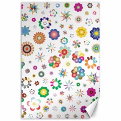 Flower Floral Pattern Canvas 24  X 36 