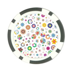 Flower Floral Pattern Poker Chip Card Guard