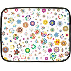 Flower Floral Pattern Fleece Blanket (mini)