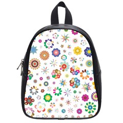 Flower Floral Pattern School Bag (small)