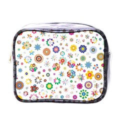 Flower Floral Pattern Mini Toiletries Bag (one Side)