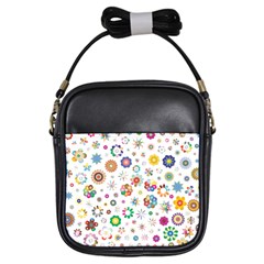 Flower Floral Pattern Girls Sling Bag