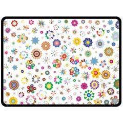 Flower Floral Pattern Fleece Blanket (large) 