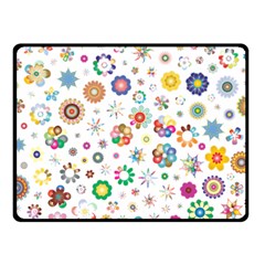 Flower Floral Pattern Fleece Blanket (small)