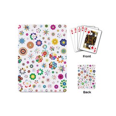 Flower Floral Pattern Playing Cards Single Design (mini)