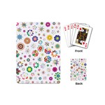 Flower Floral Pattern Playing Cards Single Design (Mini) Back