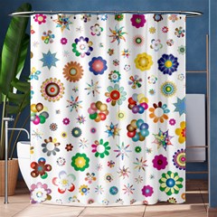 Flower Floral Pattern Shower Curtain 60  X 72  (medium) 