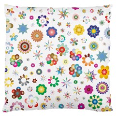 Flower Floral Pattern Large Cushion Case (one Side)