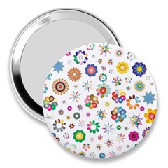 Flower Floral Pattern 3  Handbag Mirrors