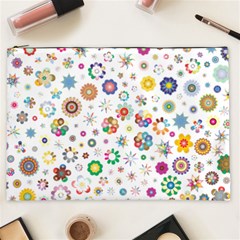 Flower Floral Pattern Cosmetic Bag (xxl)