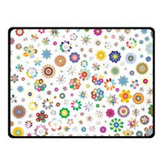 Flower Floral Pattern Double Sided Fleece Blanket (small) 