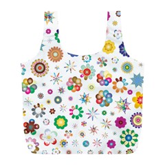 Flower Floral Pattern Full Print Recycle Bag (l) by Jancukart