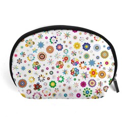 Flower Floral Pattern Accessory Pouch (large)