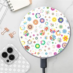 Flower Floral Pattern Wireless Charger by Jancukart