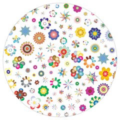 Flower Floral Pattern Round Trivet