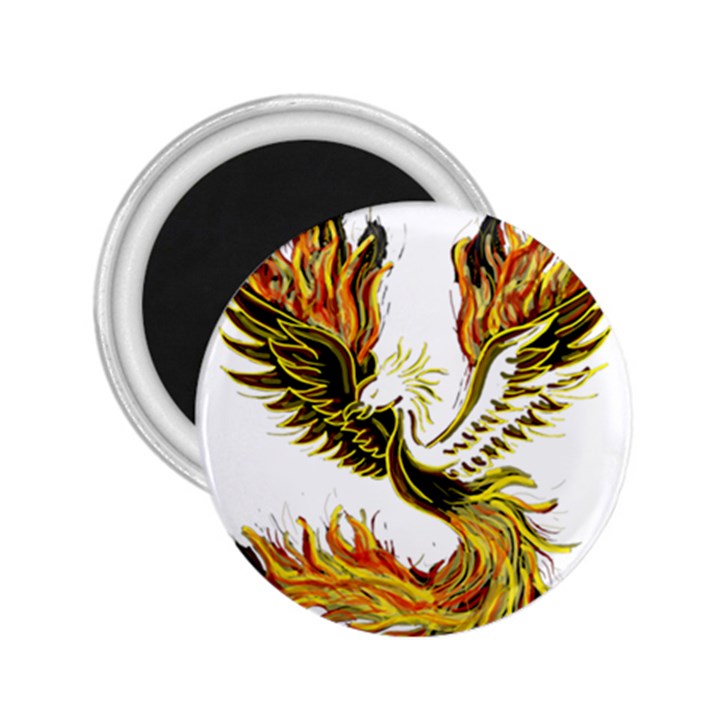 Phoenix-bird-fire-bright-red-swing 2.25  Magnets