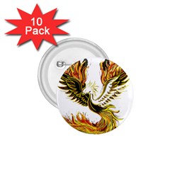 Phoenix-bird-fire-bright-red-swing 1.75  Buttons (10 pack)