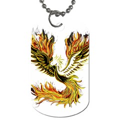 Phoenix-bird-fire-bright-red-swing Dog Tag (two Sides)