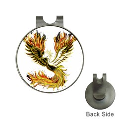 Phoenix-bird-fire-bright-red-swing Hat Clips With Golf Markers