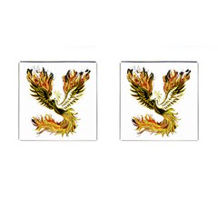 Phoenix-bird-fire-bright-red-swing Cufflinks (square)